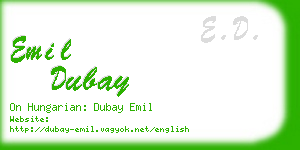 emil dubay business card